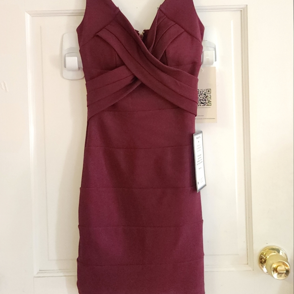 Emerald Sunday Macy's Bodycon Mini Dress Red Wine